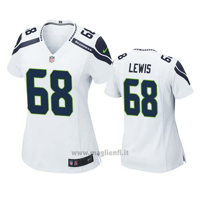 Maglia NFL Game Donna Seattle Seahawks Damien Lewis Bianco